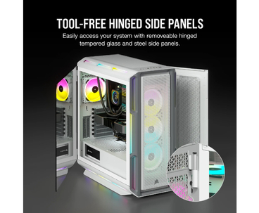 CAJA SEMITORRE ATX ICUE 5000T RGB TG WHITE CORSAIR