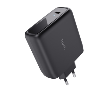 CARGADOR PARED/VIAJE USB-C 100W MAXO NEGRO TRUST