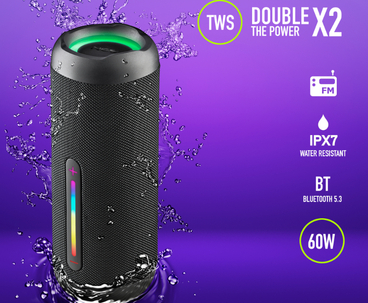 ALTAVOZ BLUETOOTH ROLLER FURIA 3 RGB NEGRO NGS